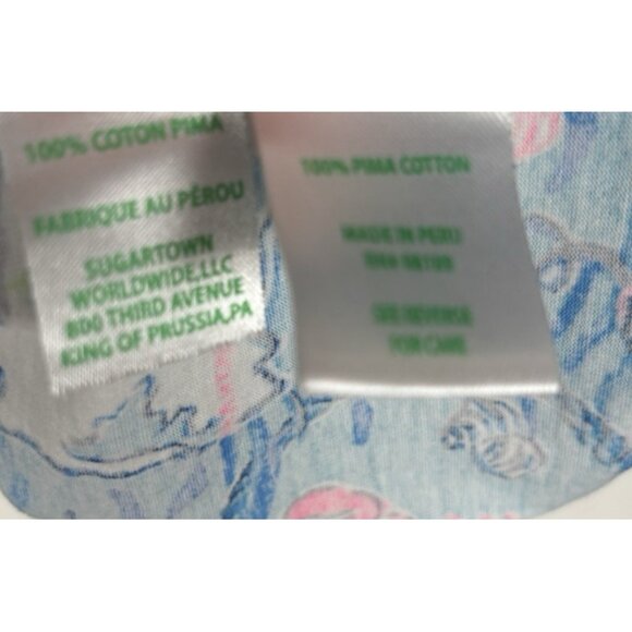 Lilly Pulitzer Dress Womens XL Kristen Swing Lilly Loves Cape Cod Bali Blue Prep - Picture 8 of 11